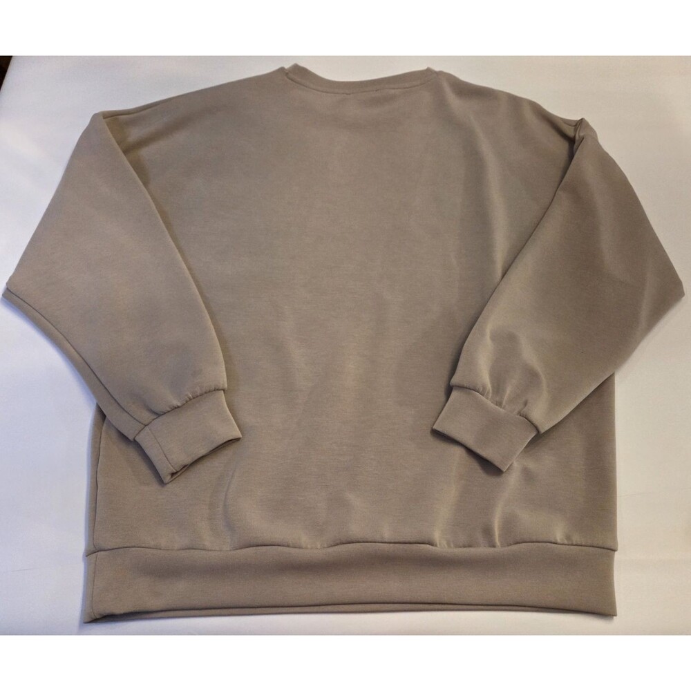 Mavi Luxe Touch Tencel Sweatshirt Women's M Taupe Crewneck Pullover Soft Stretch - Picture 2 of 8